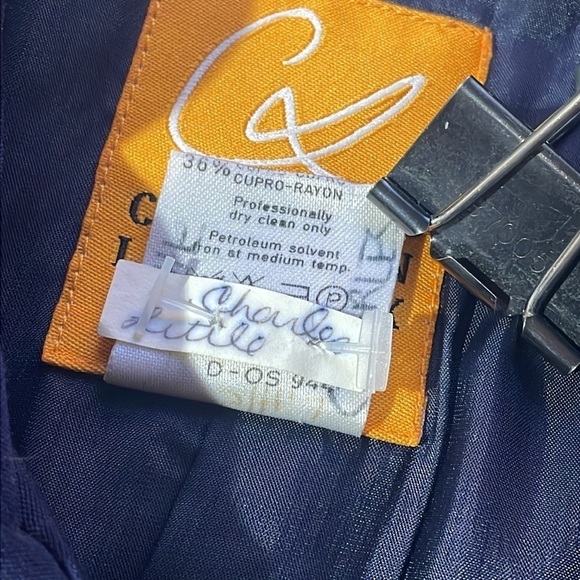 Christian Lacroix Women's Blazer blue wool gold top button size 8 Italy jacket - Picture 8 of 13